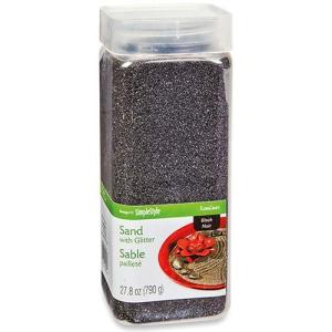 FloraCraft Sand with Glitter - (790g/1.74lb) Black