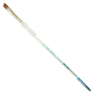 Royal Langnickel Soft-Grip Red Sable Brush - Short Handle, Angled 1/4"