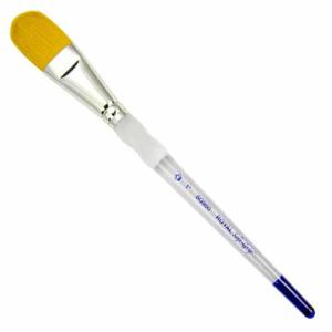 Royal Langnickel Soft-Grip Golden Taklon Brush - Short Handle, Oval Mop 1/2"