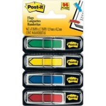 3M Post-It Flags .5" x 1.5" - (4 Pack, 24 Sheets) Assorted Colors