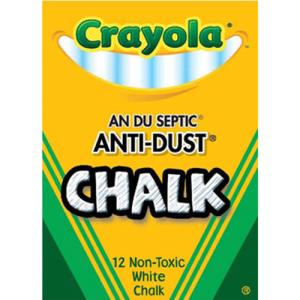 Crayola Chalkboard Anti-Dust Chalk - (12 Pack) White