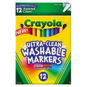 Crayola Washable Fine Line Markers - (12 Pack) Assorted Colors