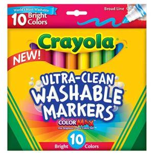 Crayola Washable Broad Line Markers - (10 Pack) Bright Colors