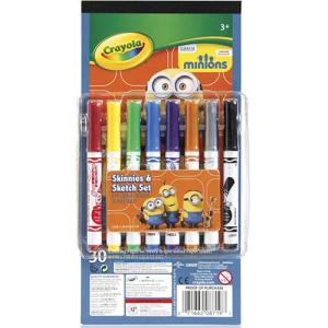 Crayola Pip-Squeaks Washable Markers Skinnies 'n Sketch Set - (8 Pack) Minions