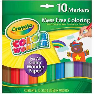 Crayola Color Wonder Mess Free Broad Line Markers - (10 Pack) Classic Colors  75-2210