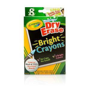 Crayola Washable Dry-Erase Crayons - (8 Pack) Bright Colors