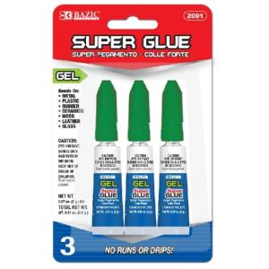 Bazic Super Glue Gel .07oz (2g)(3/Pack)