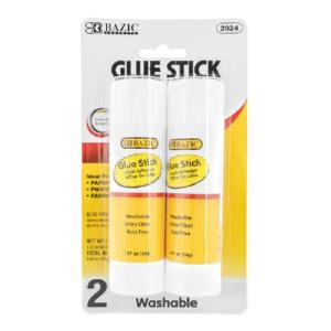 Bazic All Purpose Large Glue Sticks  -2pk (1.27oz/36g)
