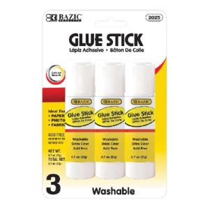 Bazic All Purpose Medium Glue Sticks  -3pk (0.7oz/21g)