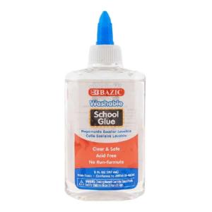 Bazic Clear Washable School Glue  5FL OZ (147ml)
