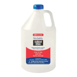 Bazic Clear Washable School Glue 1 Gallon (128oz)