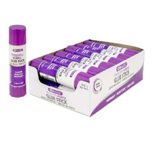 Bazic Washable Disappearing Small Glue Sticks  -12pk (.28oz/8g)