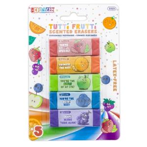 Bazic Tutti Frutti Scented Erasers 5ct
