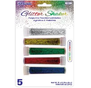 Bazic Glitter Shaker Set 5ct Primary Colors