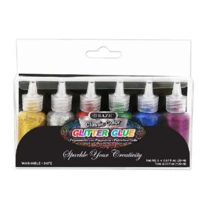 Bazic Glitter Glue Classic Color Set - (6Pk) 20ml bottles