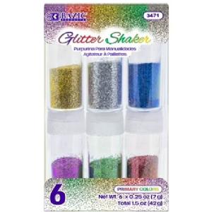 Bazic Glitter Shaker Set 6ct Assorted Colors
