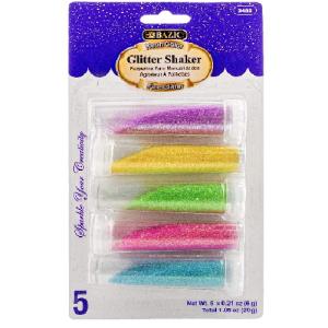 Bazic Glitter Shaker Set 5ct Neon Colors
