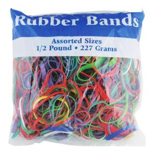 Bazic Assorted Dimensions 227g/ 0.5 lbs. Rubber Bands