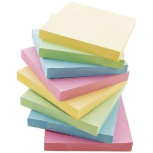 Bazic Stick On Notes 3" X 3" Pastel 100 Ct. (12/pk)