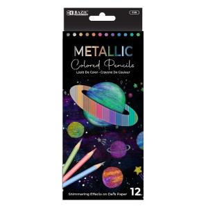 Bazic Metallic Colored Pencils  (12/pk)