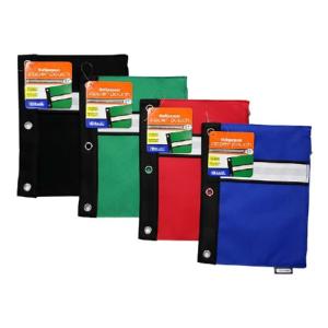 Bazic 3-Hole Pencil Pouch (Standard Colors)