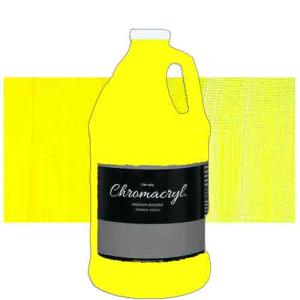 Chromacryl Acrylic Paint  2 Liter (67.7oz)- Neon Yellow
