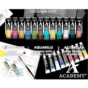 Grumbacher Academy Watercolor Set - (16 Pieces)