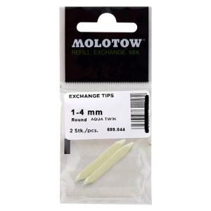 Molotow Aqua Twin Marker Exchange Tips - (2 Pieces) 1-4mm Round