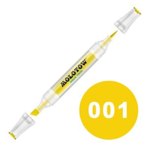 Molotow Aqua Twin Marker 2-6mm / Soft Brush - 001 Yellow
