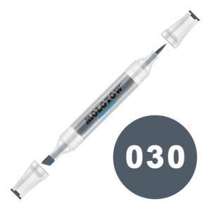 Molotow Aqua Twin Marker 2-6mm / Soft Brush - 030 Cool Grey 01