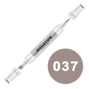 Molotow Aqua Twin Marker 2-6mm / Soft Brush - 037 Warm Grey 02
