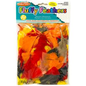 Creative Arts Craft Fluffy Feathers - (.5oz/14g) Autumn Colors