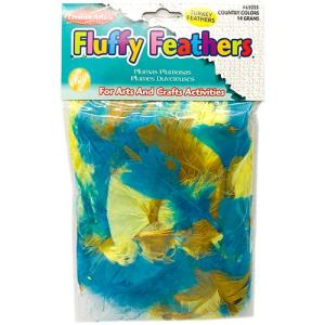 Creative Arts Craft Fluffy Feathers - (.5oz/14g) Country Colors
