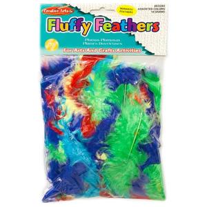 Creative Arts Craft Fluffy Feathers - (.5oz/14g) Assorted Marabou