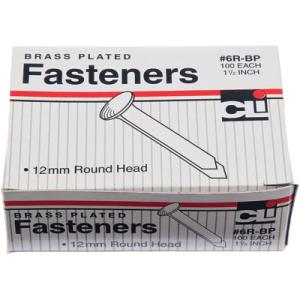Charles Leonard Brass Fasteners Brass Plated 1-1/2" (100 count)