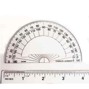 Charles Leonard  4" Open Center Protractor