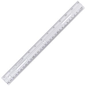 Charles Leonard Clear Plastic Ruler 12in