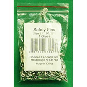 Charles Leonard Safety Pins 1-1/16" (144 count)