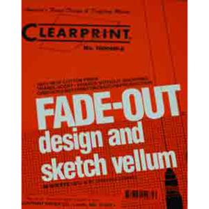 Clearprint 8-1/2 inch x 11 inch Fade Out Vellum Pad 50 sheets  (8x8)