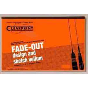 Clearprint 11 Inch X 17 Inch Fade Out Vellum Pad 50 sheets (8x8)