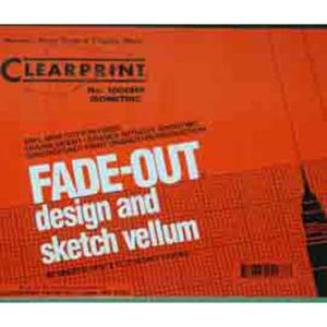 Clearprint 8-1/2 Inch X 11 Inch Fade Out Vellum Pad 50 sheets Isometric