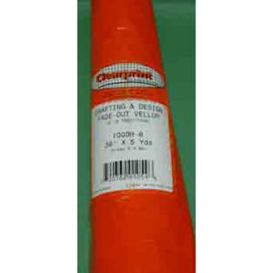 Clearprint 36 Inch X 5 Yards Fade Out Vellum Roll (8x8 Grid)