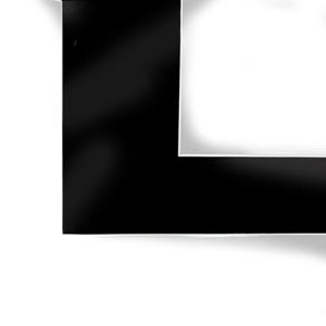 Crescent 12" x 16" Smooth Black Pre-Cut Matboard (9" x 12" opening)