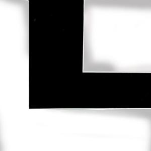 Crescent 16" x 20" Smooth Black Pre-Cut Matboard (10.5" x 13.5" opening)