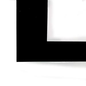 Crescent 18" x 24" Smooth Black Pre-Cut Matboard (13.5" x 17.5" opening)