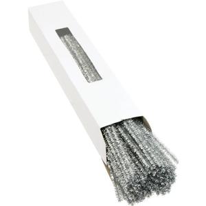 Silver Tinsel Chenille Stems 12?  (100 Pack) pipe cleaners