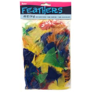 Darice Craft Fluffy Feathers - (.49oz/14g) Bright Colors