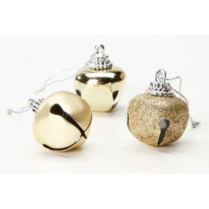 Darice Jingle Bells 1.57" - (21 Pack) Assorted Gold Finishes