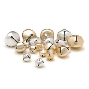 Darice Jingle Bells Assorted Sizes - (18 Pieces) Silver & Gold Matte