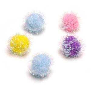 Craft Pom Poms Spring Assorted Iridescent 1" (20 count)